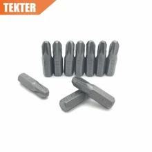 TEKTER 10 шт. хром ванадиевой Cr-v сталь#3 позиционная отвертка 25 мм шестигранный хвостовик крутящий момент PZ3 отвертка Набор инструментов Chave