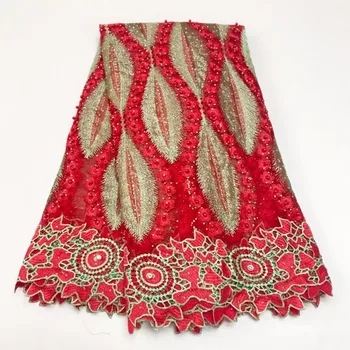 

The lace fabrics of the new design of African lace provide high-quality fabrics for party dresses.Nigerian lace lace fabric YY05