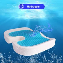 Гелевая подушка из пены памяти Нескользящая задняя боли в пояснице подушки для стульев для домашнего офиса автомобиля H99F