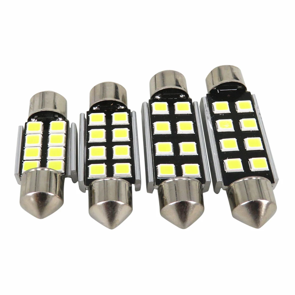 WLJH 6 шт. CANbus 31 мм 36 39 41 C5W C10W 2835 Чип 8 SMD 12 В автомобильная светодиодная лампа гирлянда