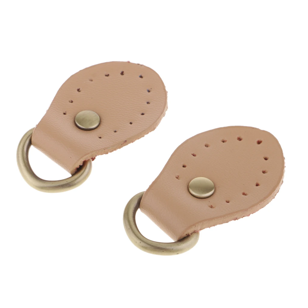 Pack of 2 PU Leather Handle Snap Buckles for Handbag Fastener Closures Making Accessories/Replacement
