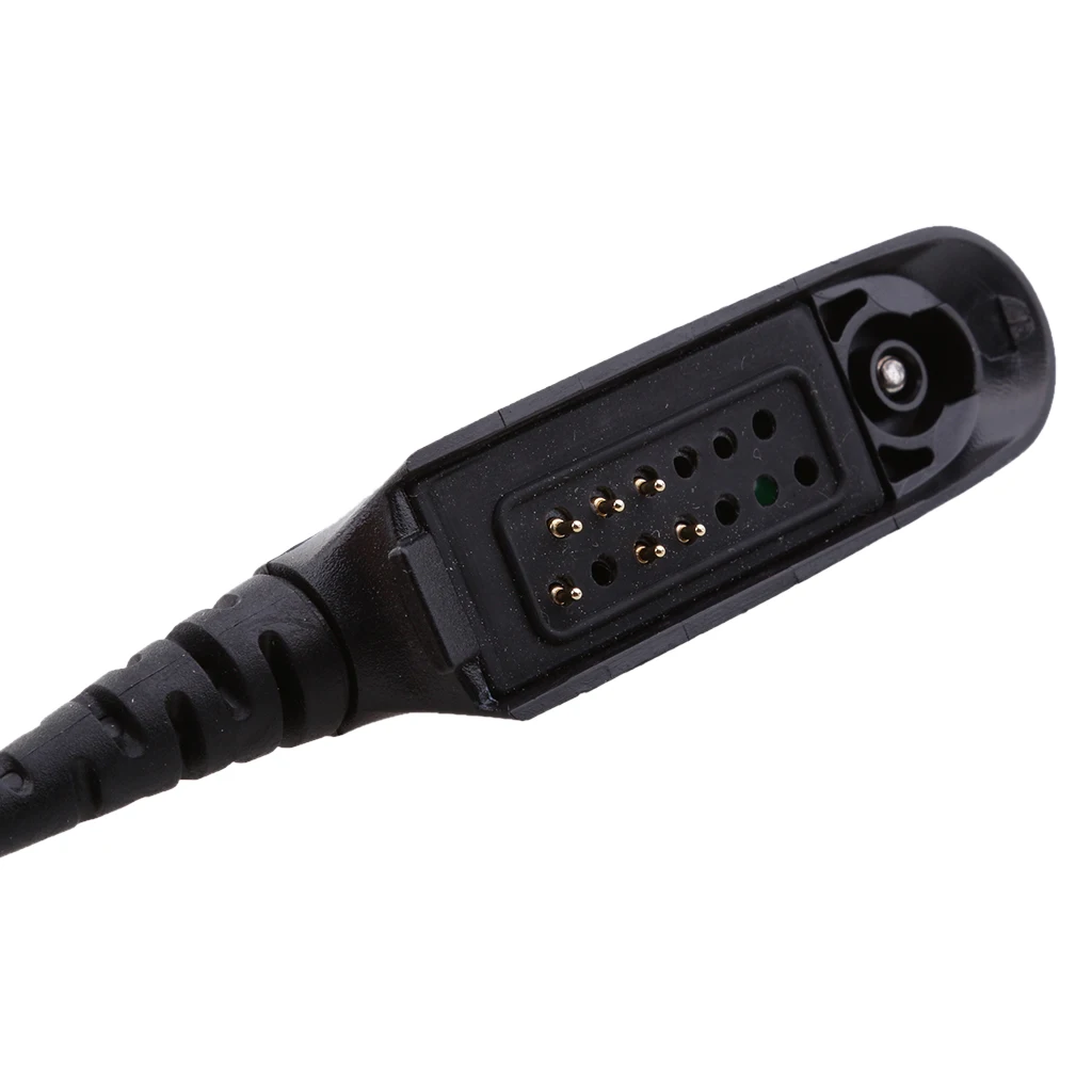 120cm/3.9ft PTT Earphone W/ Mic For Motorola P328/GP338/PTX760/GP340 Black Good Sound Quality. Radiation Protection