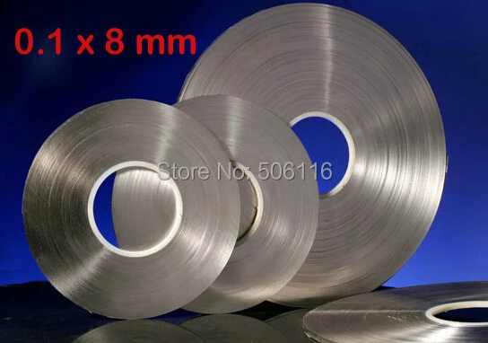 

Highly Quality Pure Nickel Plate Strap Strip Sheets 99.96% for battery spot welding machine Welder Equipment 1kg 0.1*8mm
