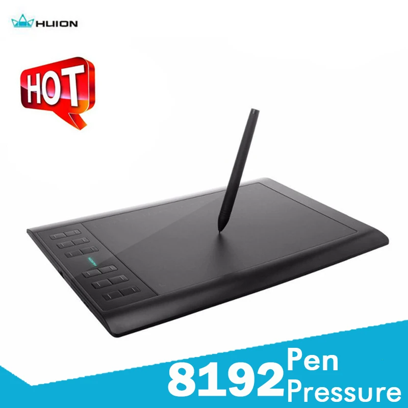 Скидка Huion 1060 Pro обновленная версия графический планшет 8192 уровней профессиональный 8 Гб font b USB b font цифровой графический планшет анимация с 5 подарками