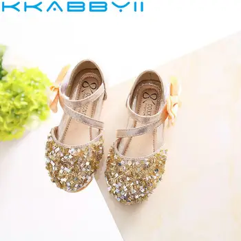 

Girls Sequins Sandals Summer Fashion New Crystal Single Shoes Kids Children Korean Toddler Baby Princess Sandals 3 Colors