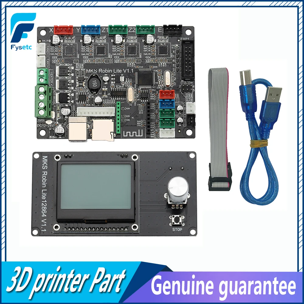 

3D Printer Board STM32 Control Board 32 Bit Robin Lite Motherboard With Mini 12864 LCD Display Closed Source Software
