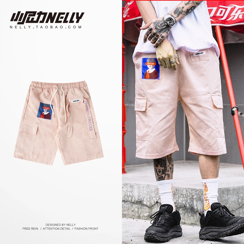 NELLY летние японские Стиль карманные тактические шорты мужские повседневные ретро высокие уличные шорты для бега