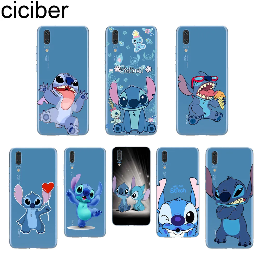

ciciber Cartoon Stitch For Huawei P20 P10 P9 P8 P20 Pro P20 Lite P10 Plus P8 Lite 2017 Soft TPU Silicone Clear Phone Cases Coque
