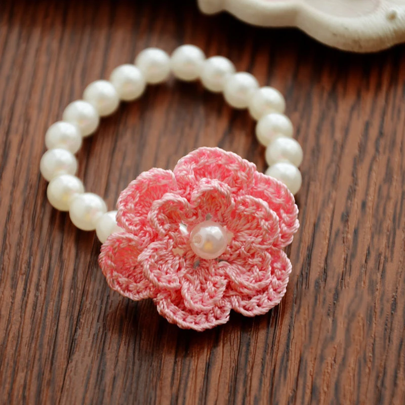

Pet Collar Necklace Handmade Flower Elastic Necklace Pet Dog Cat Pink Collar Small Medium Dog Pet Supplies Pet Accessories S-L