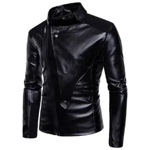Newest Simple Fashion Motorcycle Leather Jacket Men Multi-Zippers Biker Jackets Male Bomber Leather Jackets Coats