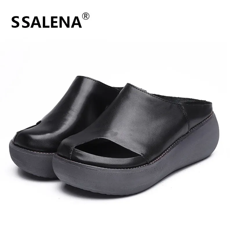 waterproof platform thick heel casual slippers