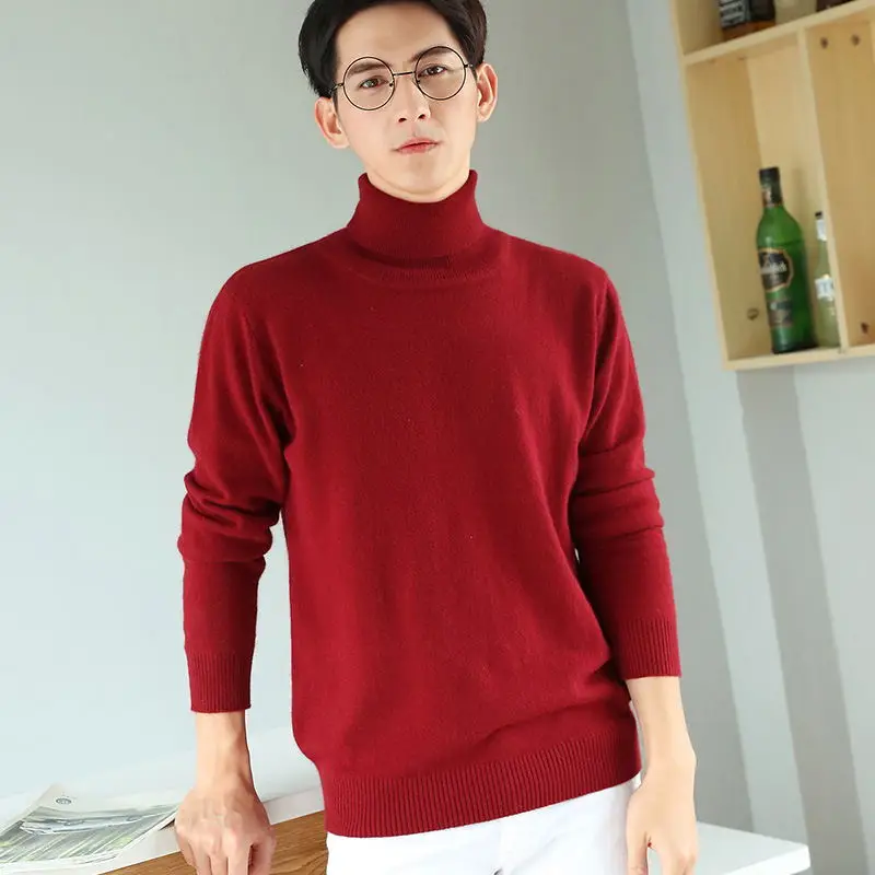 2019 Sweater Men Autumn Winter Warm Mens Cashmere Knitted Wool Sweaters Solid Color Casual Turtleneck sweater Pullover Men 2019 Sweater Men Autumn Winter Warm Mens Cashmere Knitted Wool Sweaters Solid Color Casual Turtleneck sweater Pullover Men