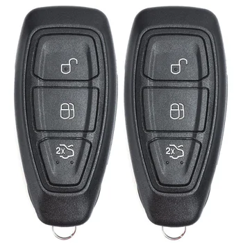 

KEYECU 2Pcs Intelligent Remote Key 3Buttons 434MHz ID83 for Ford Focus C-Max Mondeo Kuga Fiesta FCC ID: KR55WK48801