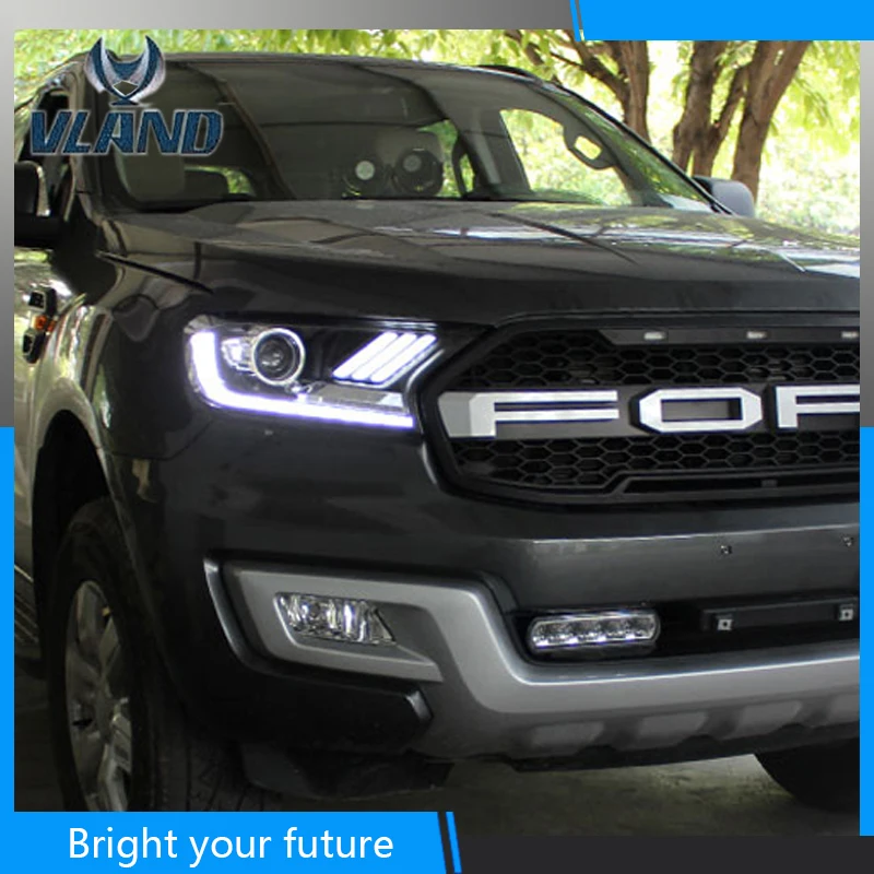 

Car Head Lamp For Ford Ranger Everest Endeavour Headlights 2016-2018 LED Running lights Beam HID
