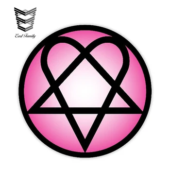 

EARLFAMILY 12cm X 12cm Heartagram Pink Decal Funny Car Styling Sticker Waterproof Auto Motor Decoration Graphics Car Stickers