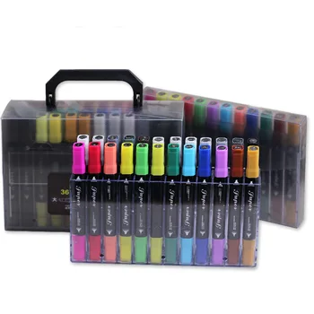 

BAOKE 12/24/36/48/72/96/120Color Dual Tips Oil Based Ink Marker Set Permanent Paint Markers Pen for Artist Drawing Mark Supplier