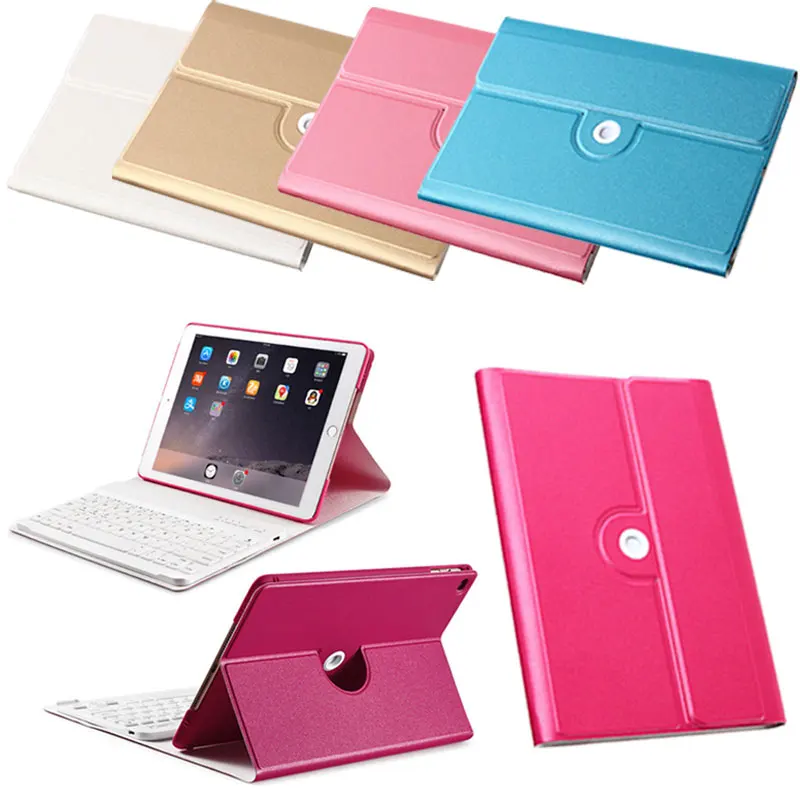 

Portable PU Leather Cover Case Stand Holder with Wireless Bluetooth Keyboard For Tablet iPad Air 2 XXM