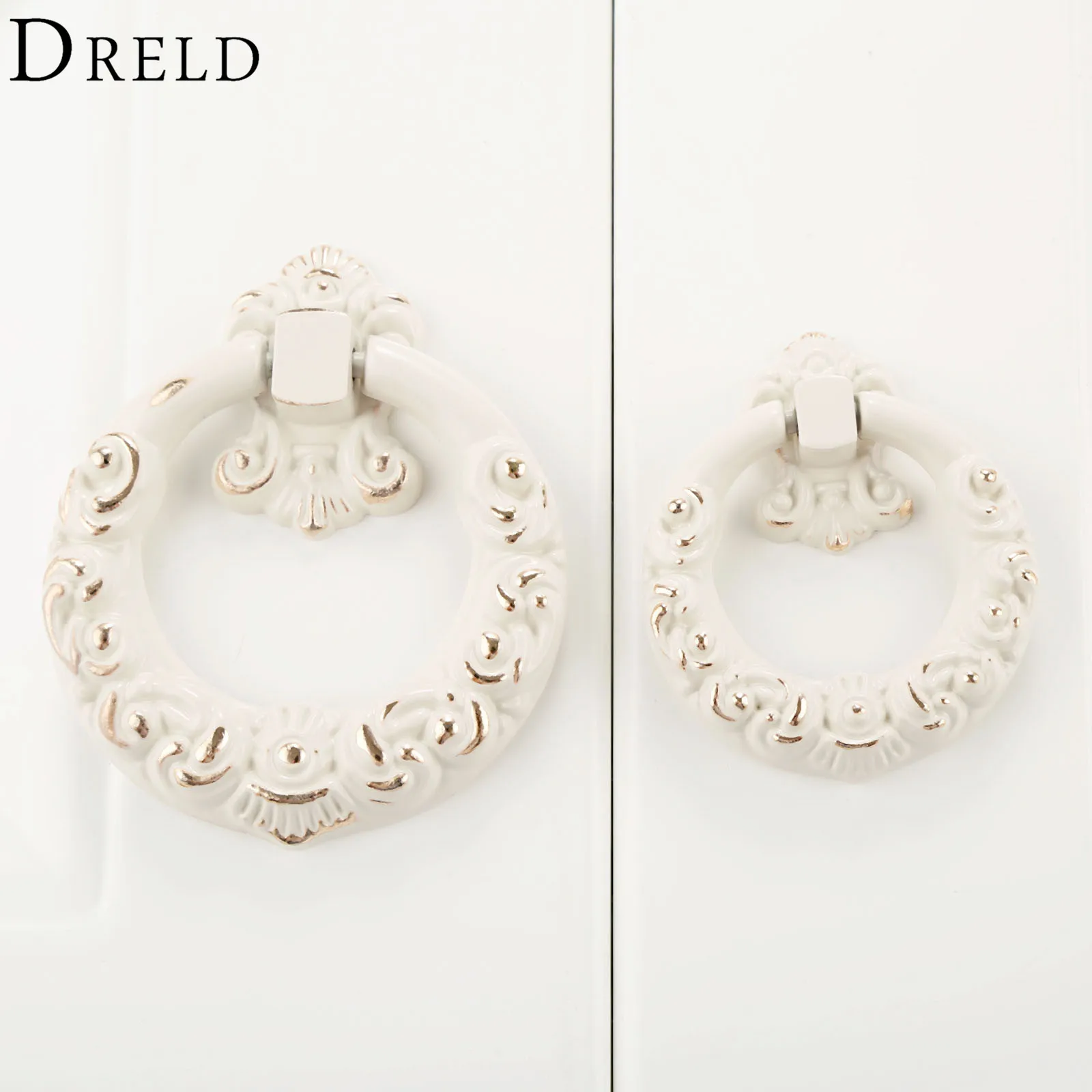 

DRELD 1Pc Door Dresser Knobs Rings Furniture Handles Cabinet Knobs and Handles Cupboard Kitchen Pull Handle Furniture Hardware