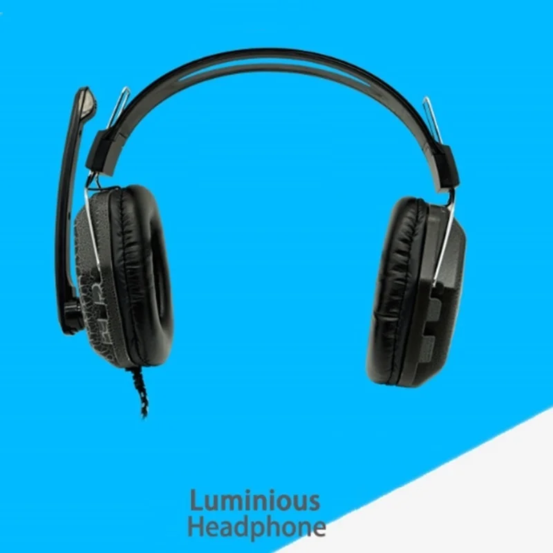 

Professional Gaming Headset Wired Headphones With Mic Hi-Fi Illuminated Wire-controlled Computer Headset-Black LF01-025 ITSYH