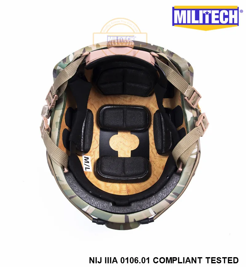 Militech Multicam OCC лайнер NIJ 3A IIIA Быстрый пуленепробиваемый шлем и козырек Набор сделок