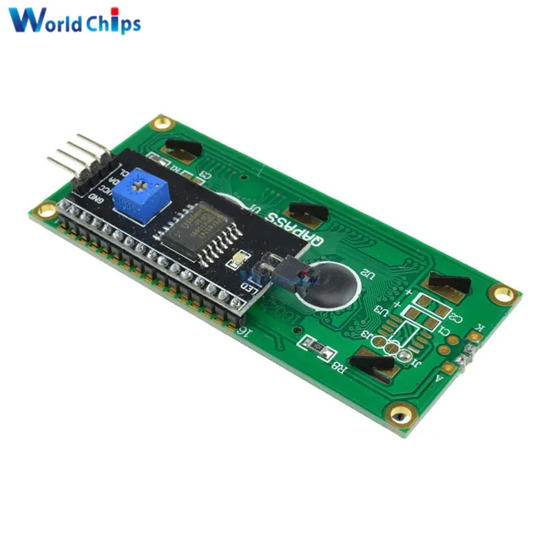 Желтый дисплей IIC I2C TWI последовательный интерфейс SPI 1602 16X2 ЖК модуль для Arduino