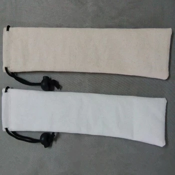 

Promotional linen hand fan pouch gift bag custom logo/name/date or blank