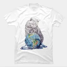 Ball cat print T Shirt short sleeve cute tops tees cat costume cat ring clothing