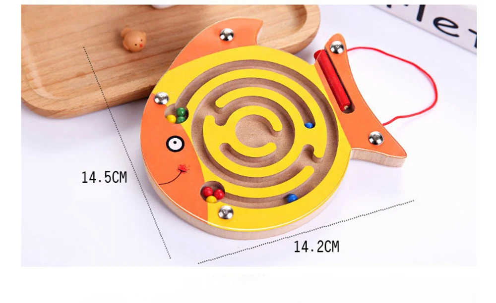 Милые животные куб головоломка Лабиринт Игрушки Игра деревянные волшебные игры магнит для детей кубик для взрослых головоломка Образование баланс Магнитный лабиринт