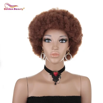 Short Wigs for Black Women Afro Kinky Curly Wig High Temperature Fiber Hair Synthetic Wig with a Free Gift Golden Beauty
Short Wigs for Black Women Afro Kinky Curly Wig High Temperature Fiber Hair Synthetic Wig with a Free Gift Golden Beauty