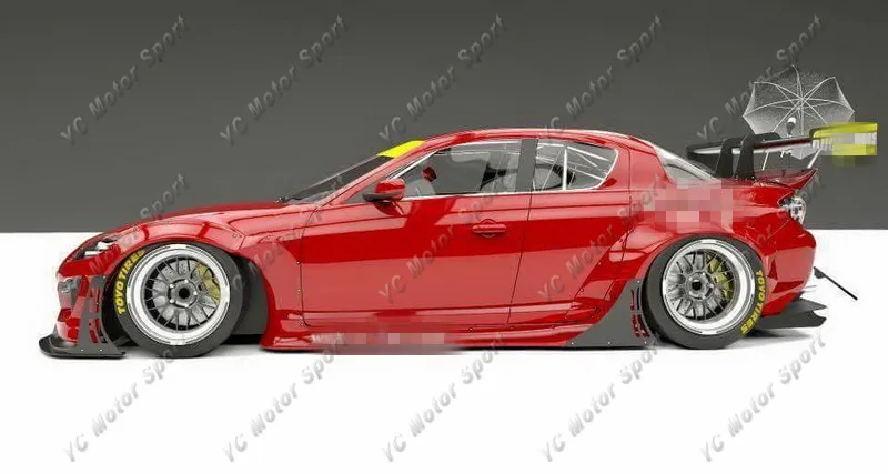 2009-2012 Mazda RX-8 SE3P Padem Rocket Bunny Style Wide Body Kit FRP (56)