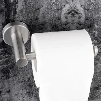 

Stainless Steel Toilet Paper Holder Durable Self Adhesive Punch Free For Bathroom