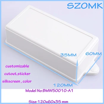 

10 pcs/lot free shipping plastic enclosure box for electronic wall mount abs plastic box black junction box 120*60*35mm