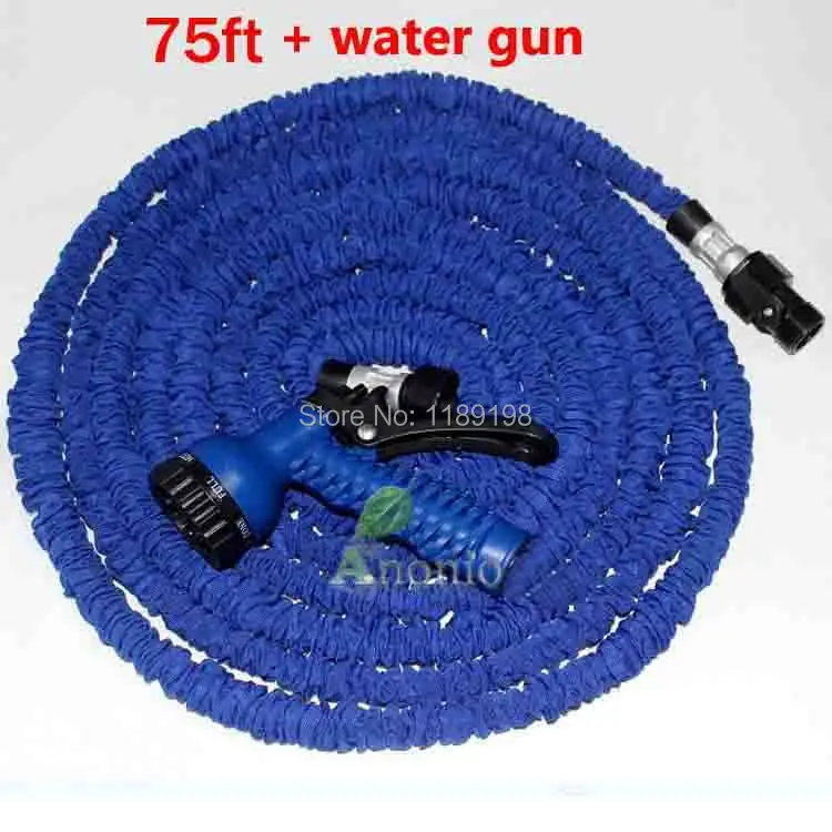 

75ft Expandable Hose New double latex garden hose with Spary Nozzle Double Layer Water Hose As seen on TV Flexible Hose