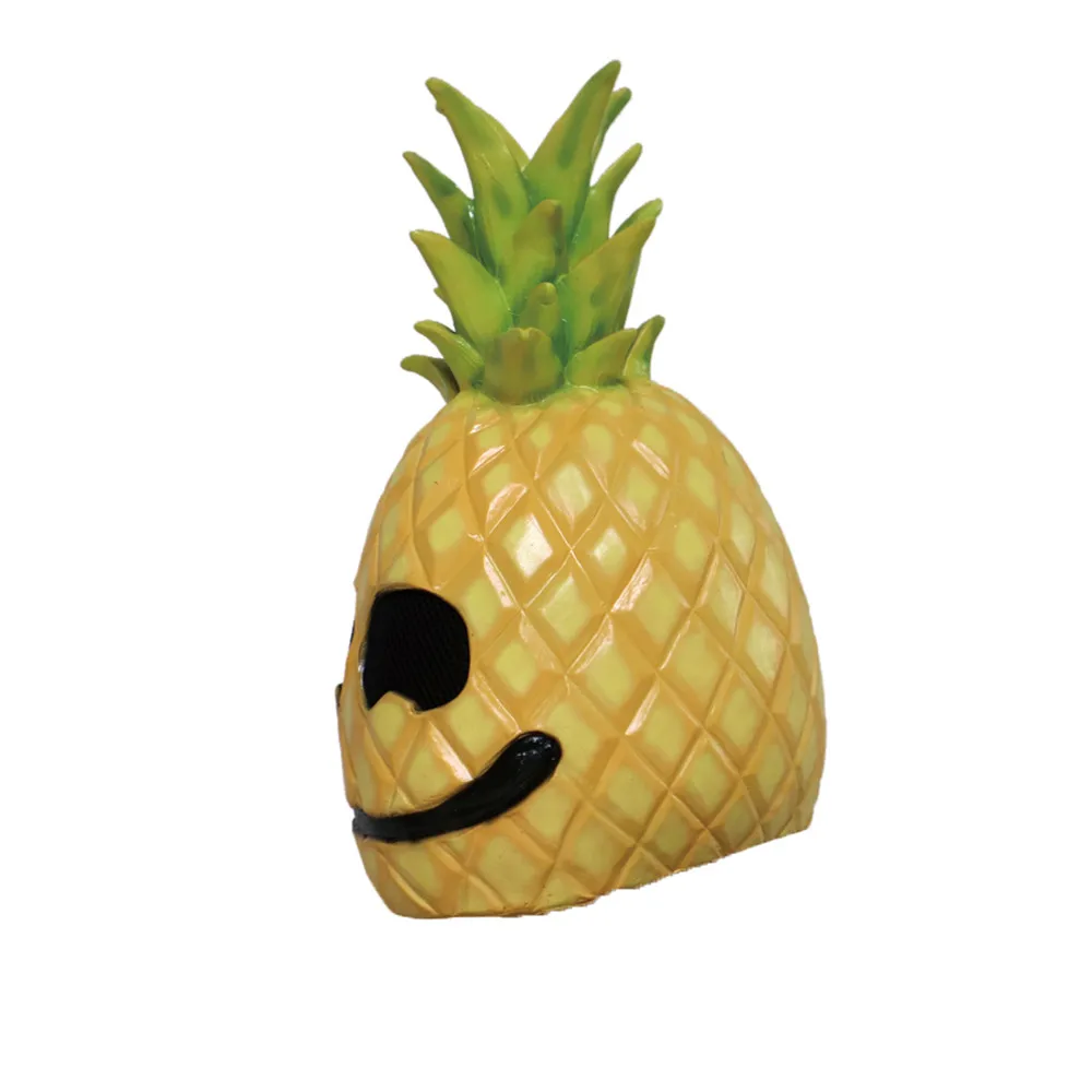 Безопасная нежная латексная маска для лица с изображением ананаса и фруктов, реквизит для костюма, маска для Хэллоуина, забавный подарок Z0304