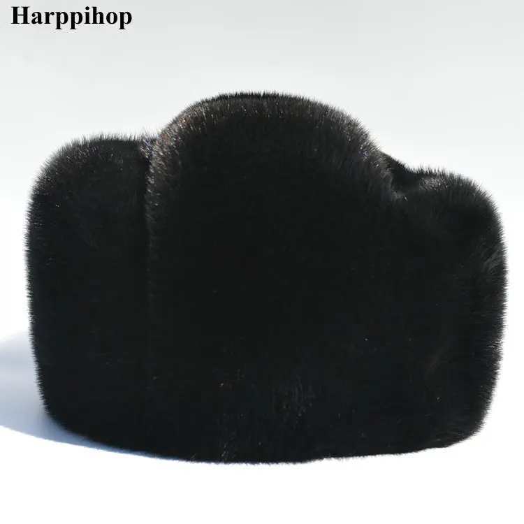 Autumn and winter mink fur casual the elderly mink hat fur hat lei feng hat for man mad bomber trapper hat