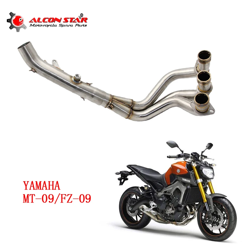 

Alconstar Motorcycle Modified Muffler Pipe Link Pipe Front Header Pipe Tube Fit For Yamaha FZ-09 MT-09 MT09 Full System