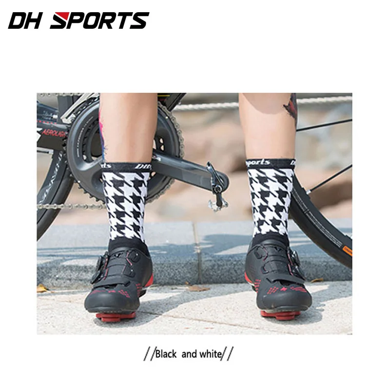 DH спортивные носки для велоспорта лучшие профессиональные фанки дышащие впитывающие шоссейные велосипедные спортивные Компрессионные носки распродажа беговые со скидкой - Цвет: 2