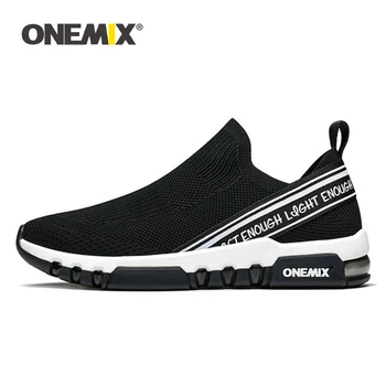 

ONEMIX 2019 Men's sports shoes running sneakers breathable mesh outdoor jogging sock-shoes soft cushion sneakers for walking