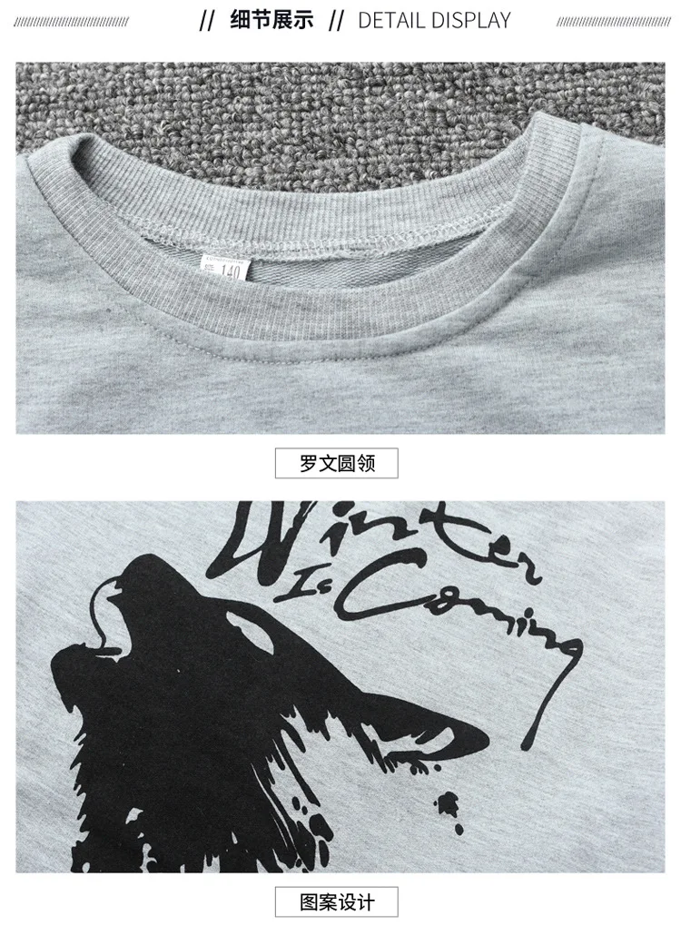 4-14 y children boys clothes kids boy set wolf print long sleeve sport sets for boys spring autumn clothing On Sales (10)