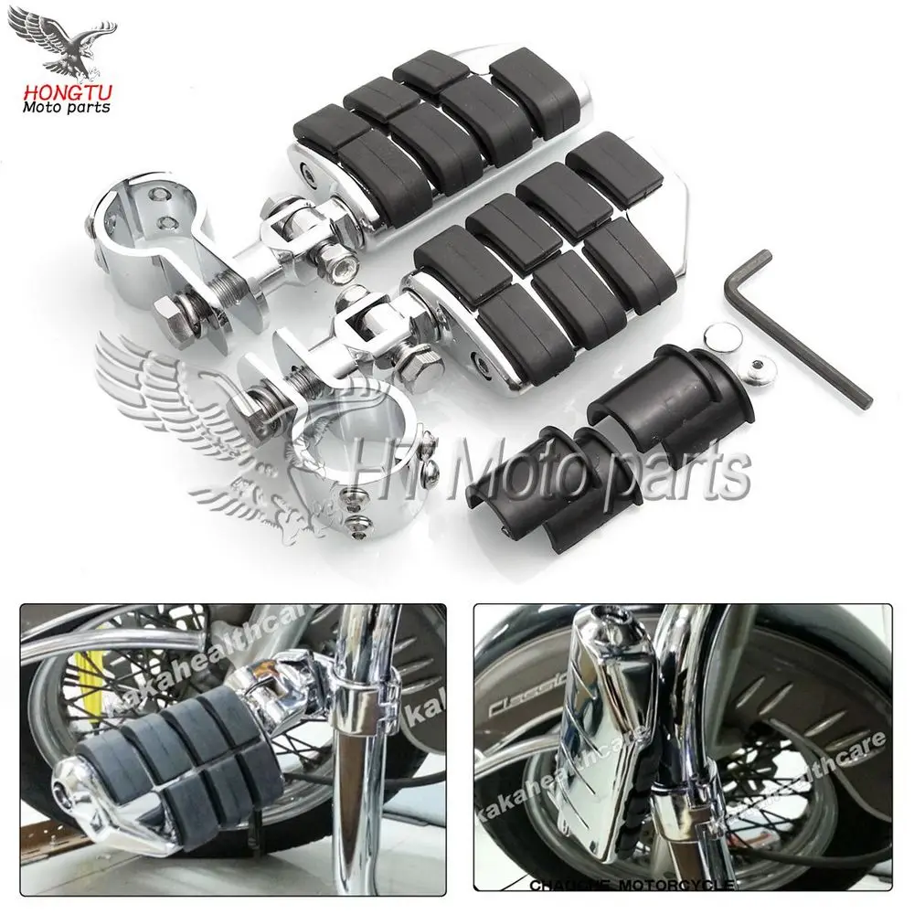 

Front Foot Rest Foot Pegs For Harley Sportster 883 Honda Steed Goldwing GL1500 GL1100 1200 Yamaha Roadstar XV1700 TRIUMPH ROCKET