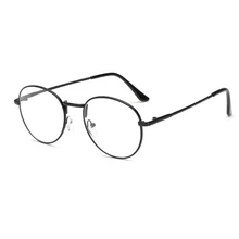 Модные Винтажные женские очки для глаз рамки плоские зеркальные прозрачные линзы Harajuku большие металлические очки в овальной оправе Feminino Masculino