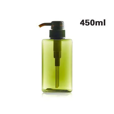 Пресс стиль портативный диспенсер для мыла ПЭТ Материал Ванная комната жидкое мыло бутылка путешествия косметический лосьон контейнеры бутылка - Цвет: Green 450ml