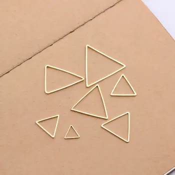 

30pcs/lot Copper Gold Color Triangle Shape Jewelry Accessories Fashion Geometric Earrings Pendants DIY Making&Finding
