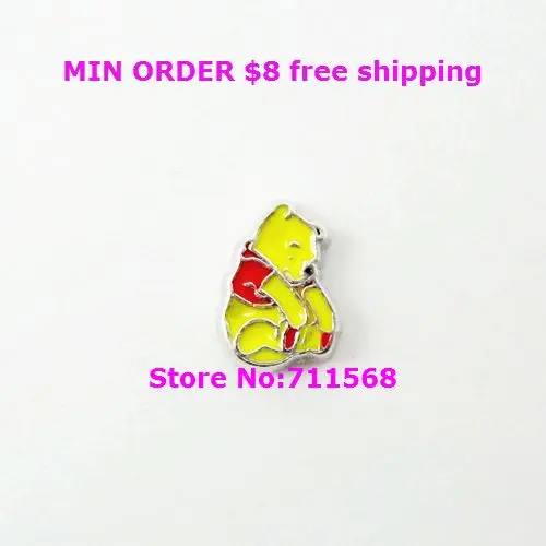 Winnie Pooh Floating Charm Hot Cartoon Bear Locket For Living Glass Magnetic Accessories | Украшения и аксессуары