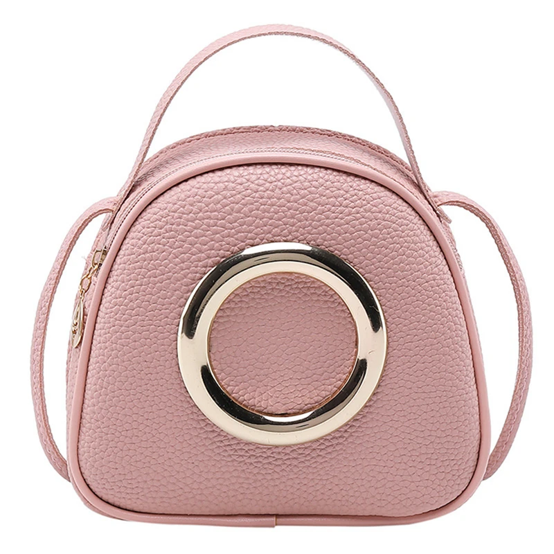 

Ladies Round Shoulder Quilted Handbag Gold Chain Faux Leather Cross Body Bag New Luxury Handbags Women Bags Designer