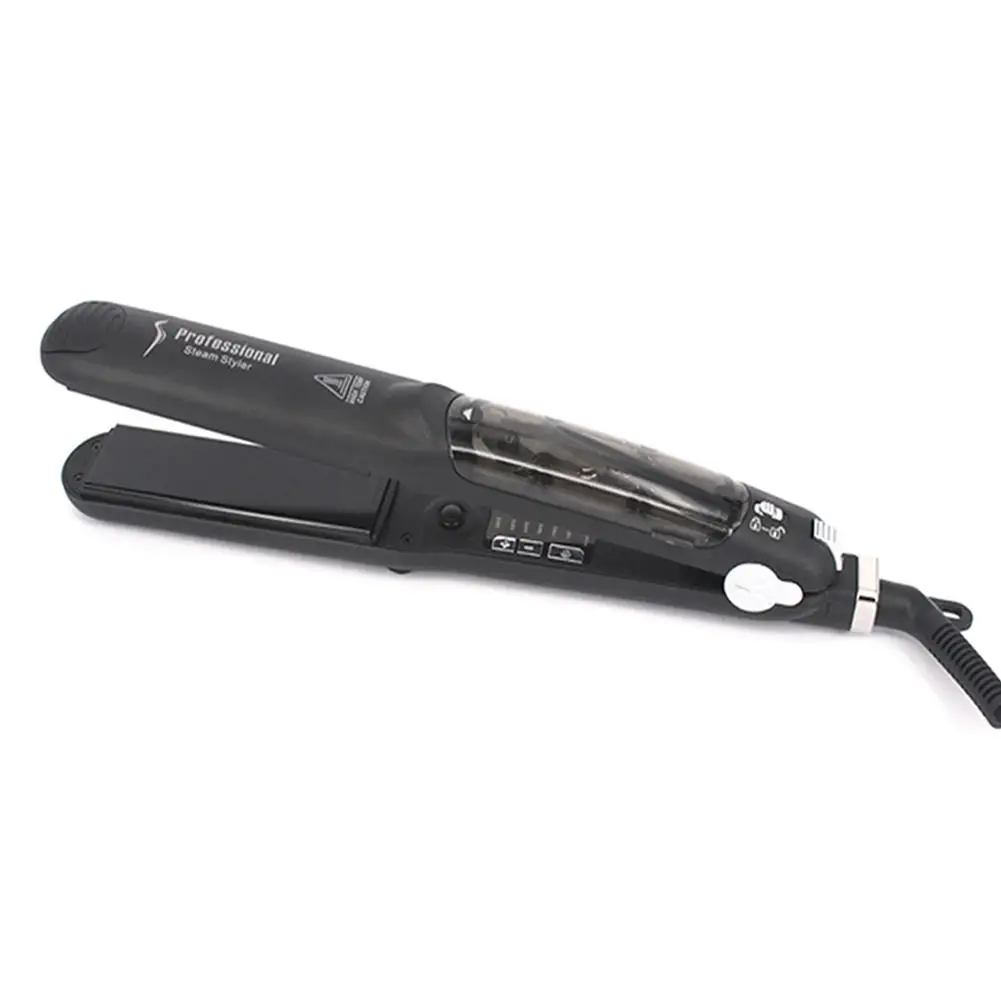 

Yfashion Multifunctional Steam Spraying Hair Straightener Ceramic Hair Iron Cover British Plug Black Hair Care Styling Tool