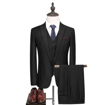 

Work Man Business Affairs Leisure Time Man's Suit Three-piece