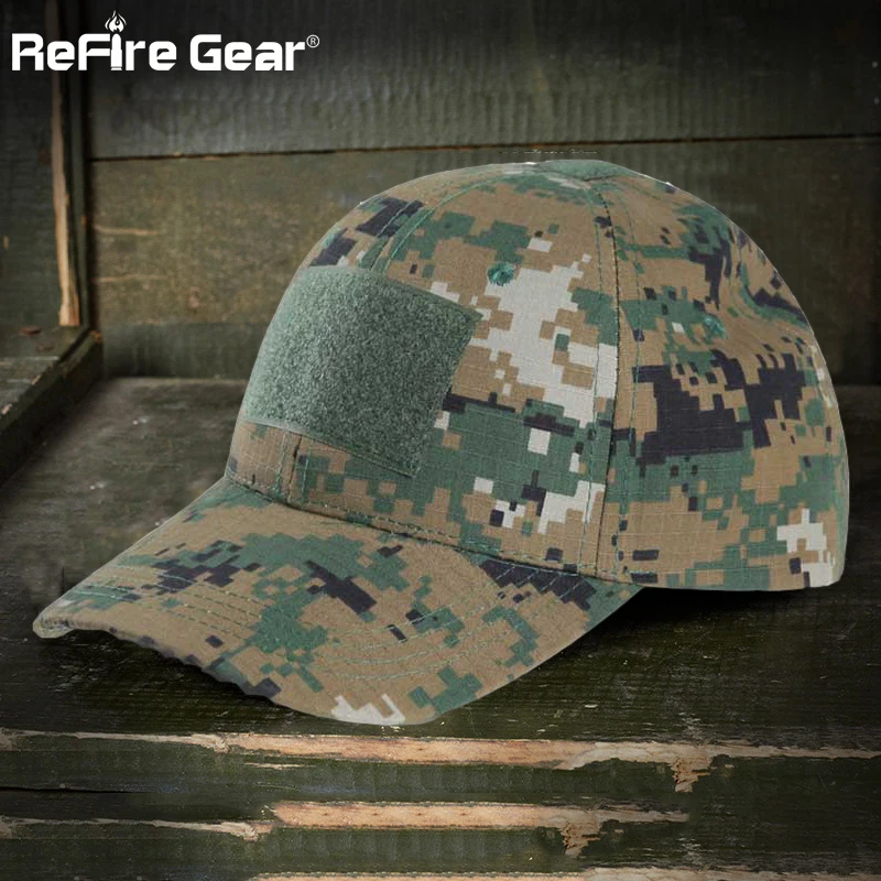 Refire Шестерни питон камуфляж тактические Бейсбол Кепки Для мужчин Регулируемые дышащие Snapback Шляпа Унисекс США RU армейская Снайпер Кепки s