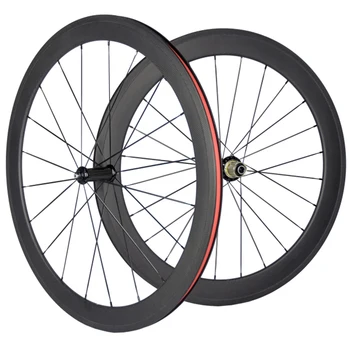 

Front 50 Rear 60mm carbon fiber bike wheels clincher road bicycle wheel with R36 hub cycling carbon wheelset