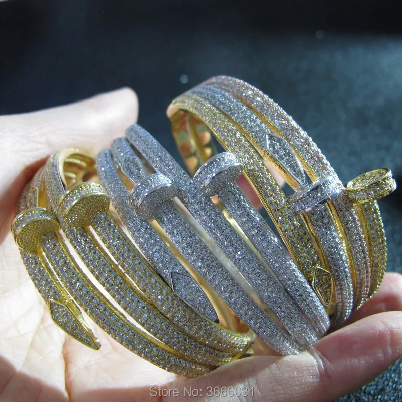 Кубический цирконий браслет белый/золото-цветные браслеты женские вечерние ювелирные изделия